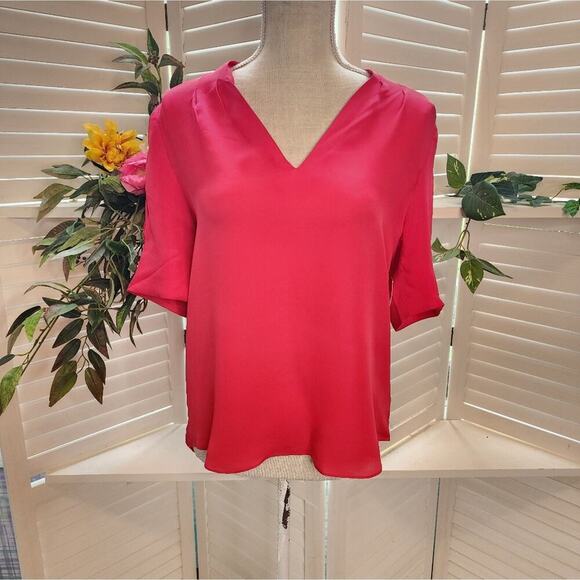 JOIE RED NEW BLOUSE SILK SIZE MEDIUM - Picture 1 of 6